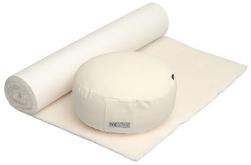 Yoga-Set Comfort Edition - Meditation Natur 100 X 200 cm Weiß