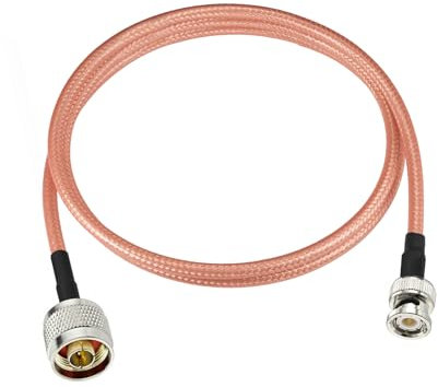 Superbat BNC-Stecker auf N-Typ-Stecker RF-Koaxialkabel 50 Ohm Niederohm RG400 Verlängerungskabel 1.5m für HF-Anwendungen， Antenne， Amateurfunk， Oszilloskop， Analysator usw.