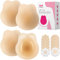 LEOLAMVAED Reggiseno Push Up Senza Spalline, Reggiseno Adesivo in Silicone Ultrasottile per Donna, Copricapezzoli per Abito Senza Spalline Senza Schienale, Reggiseno Invisibile - 2 Paia