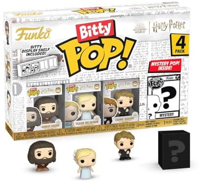 Funko Bitty Pop! HP GOF - Hagrid 4pk and a Surprise Mini Figure - 0.9 Inch (2.2 cm) - Harry Potter Collectible Stackable Display Shelf Included - Gift Idea Party Bag Stocking
