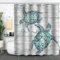 FAIRYGATE Duschvorhang Meerestiere Polyester Stoff Duschvorhang 180x180 Vorhang Wasserdicht Gardinenbeschwerer Outdoor Duschvorhänge für Dusche Fenster Curtains Tischdecken Morden Kunststil B9308