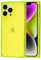 IAIYOXI Square Case Compatible for iPhone 15 Pro Max, 6.7-inch, Full Camera Protection & Reinforced Corners TPU Cushion, Slim Clear Silicone Shockproof Case for Women Girls-Yellow