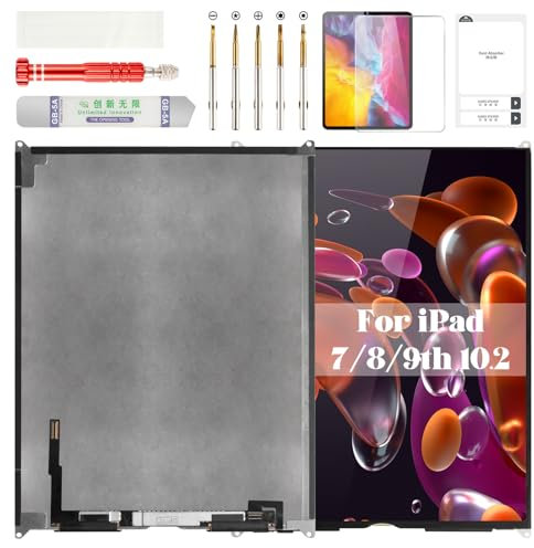 Ersatzdisplay für iPad 7. Generation 2020 für iPad 10,2 Zoll Bildschirm 8. Generation LCD für iPad 9. Display Reparatursets A2197 A2270 A2197 A2200 2019 2021 Schwarz (ohne Digitizer)