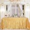 Tischdecke, Pailletten Tischdecke Outdoor Wetterfest Tischdecke 150x255 cm für Hochzeit Geburtstag Weihnachten Graduation Verlobung Party Deko Gold