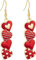 Valentinstag Ohrringe Herz Ohrringe Rot Heart Earrings Rote Ohrringe Mädchen Hängend Damen Ohrringe für Freundinnen, Ehefrauen, Mütter und Töchter (B)