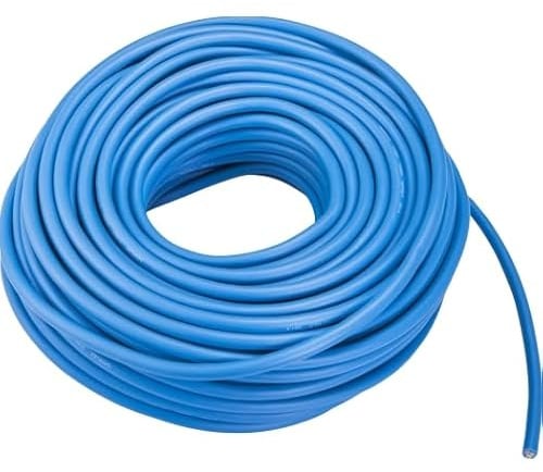sanos-elektroshop Gummikabel H07RN-F, 3 x 1,5 mm², Schwarz, Blau, Gelb, Rot (Blau, 30 m)