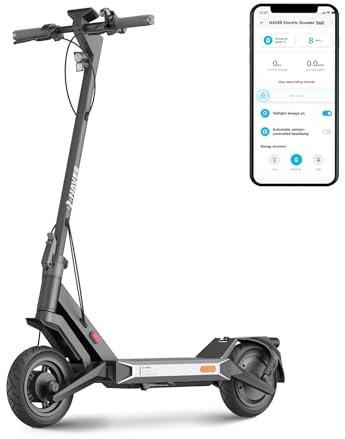 Trottinette Électrique Adulte NAVEE S60,50km Autonomie 20km/h Max, moteur 1000W,Absorption Double des Chocs,Pneus tubeless de 10 pouces,IPX5,Pliable,Trotinette Electrique Tout Terrain