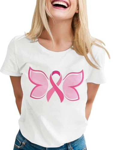 Summer T-Shirt for Women Loose Tunnic Basic Tops Women Elegant Casual Printed Short Sleeve V Neck T Shirt Tops Plus Size Shirts (Rose Gold, XXXL)