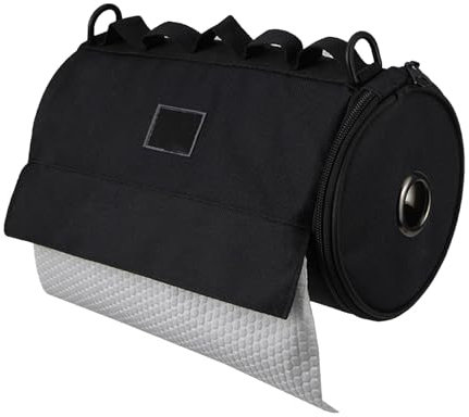 Camping Paper Holder, Travel Paper Bag, Dishcloth Portable Bag, Roll Paper Storage Case, Ergonomic Foldable Paper Cover, Easily Attach Mount for Camping, Cable, 10.24x5.51 Inches