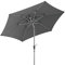 Schneider Sonnenschirm SOLESTA Ø270 cm – UV-Schutz, Kurbel, Knickgelenk, air-vent, wasserabweisend, Polyesterbezug, stabil, für Balkon Garten Terrasse (anthrazit)