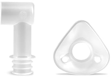 PARI BABY Maske Größe 0 mit BABY Winkel -Für Frühgeborene | Weiche Silikonmaske mit BABY Winkel welcher die Inhalation im Liegen für Frühgeborene und kleine Babys ermöglicht