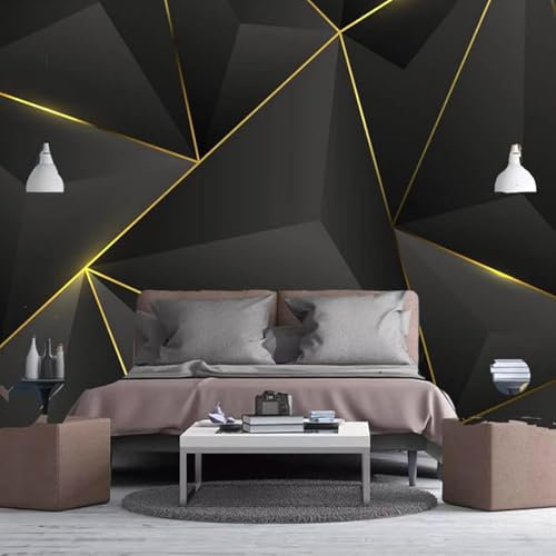 3D Abstraktes Geometrisches Muster Tapete Fotomuster Wandbild Home Room Poster - Für Wohnzimmer Büro Schlafzimmer Esszimmer Abnehmbare Wandaufkleber Wandkunst -484125716334