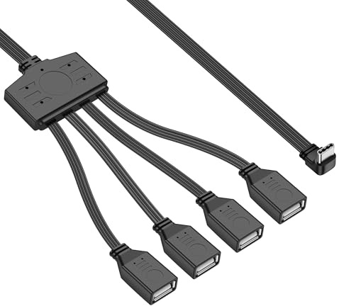 SinLoon Cavo splitter USB C a 4 USB-A, cavo di prolunga USB 2.0 con ricarica multipla e sincronizzazione dati, supporto OTG, trasmissione 480 Mbps 1 m (L)