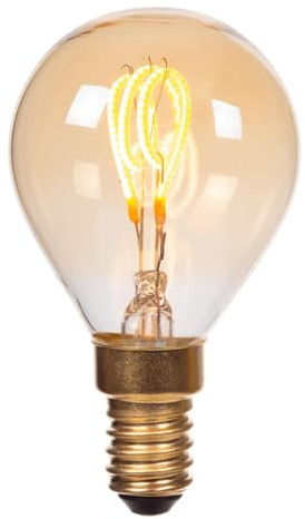 LUCIDE P45 – Leuchtmittel Filament – Ø 4,5 cm – E14 – 1 x 3 W 2200 K – Bernstein