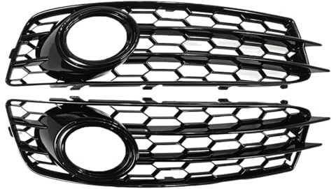 1 paio di griglie fendinebbia paraurti anteriore compatibili con Audi A3 8P S-Line 2009-2012, griglia di copertura Compatible With fendinebbia a nido d'ape da corsa