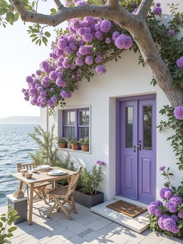 Yunruily Peinture Numero adulte-Peinture par Numéro Adultes débutants,Art Kit Peinture par Décoration Murale et Cadeaux Pour La Maison 40x50cm