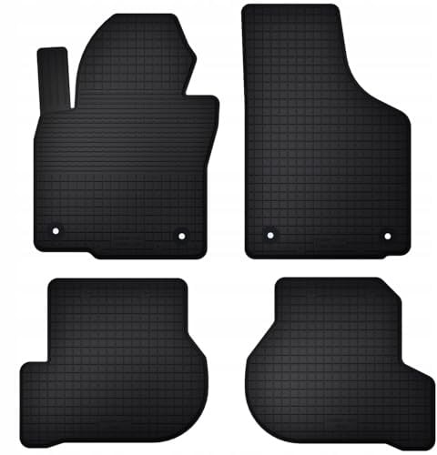 Hobbycar Premium Gummi Fußmatten Set, 4-teilig, Schwarz, Passgenau für VW Golf 5 V 6 VI Plus rutschfest, Wasserdicht, mit KLIPS! 4 PCS im Packung