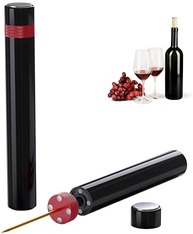 Tire Bouchon a Gaz, Tire Bouchon Pompe à air 7S Cork Pops Out, Pompe à Air Tire Bouchons Professionnel, Ouvre Bouteille Portable sans Effort, Accessoire de Vin Élégant pour Maison, Fête, Cadeau