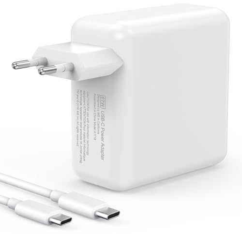 67W USB C Ladegerät für MacBook Pro 13/14/15/16 Zoll & MacBook Air M1/M2/M3/M4, PD 3.0 Netzteil Mac Laptop Series (2019-2024), Universal für alle USB-C Geräte (inkl. 2M Ladekabel)