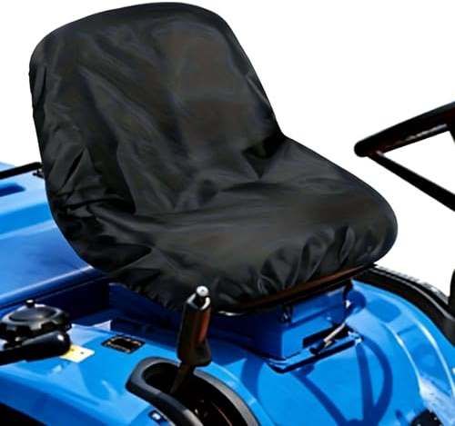 JSCARLIFE Ride On Lawn Mower Seat Cover, Universal Fit Waterproof Riding Tractor Seat Protector,Heavy Duty Oxford Fabric Full Coverage Protection For Lawn Garden (50x39x35CM）