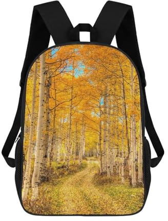 sinyumoney 3D-gedruckte Kinderrucksäcke (Größe: 17inch, Aspen Pathways) Schulranzen Für Jungen Und Mädchen Mit Großen Taschen