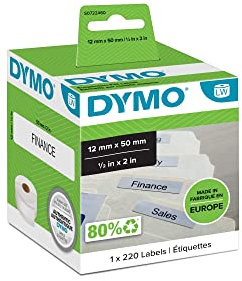 Esselte Leitz Dymo Hängeablage Etiketten Etiketten 50.0 x 12.0mm 220 Stück EL40/60/Turbo