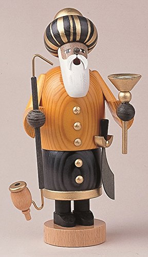 Rudolphs Schatzkiste Räuchermann Melchior BxTxH= 10x9x22cm NEU Rauchen Rauchfigur Rauchmann Räucherfigur Räucherkerze Smoker Kerze Figur Mann Holz Seiffen Erzgebirge Holz Schnee Dekoration