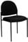 Flash Furniture Comfort Stackable Steel Side Reception Chair, Black Fabric, Set of 1