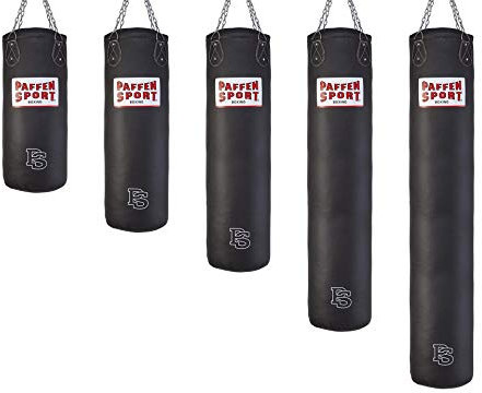 Paffen Sport «Allround» Box- und Kick-Boxsack – schwarz – gefüllt – 150cm – 45kg