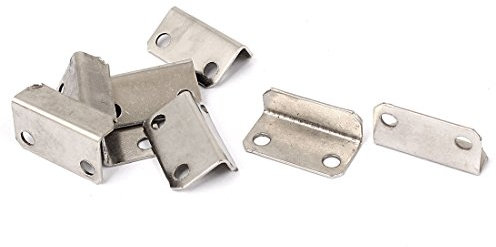 Sourcingmap Cabinet Cupboard Drawer L Shaped Lock Strike Plate 29x16x10mm 8pcs