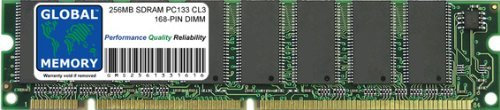GLOBAL MEMORY 256MB PC133 133MHz 168-PIN SDRAM DIMM Memoria RAM para Ordenadores DE SOBREMESA/Placas Base