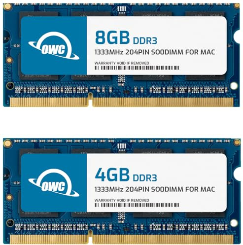 OWC OWC1333DDR3S12S Speicheraufrüstsatz, 12,0 GB (8 GB + 4 GB), 1333 MHz, 204-polig, DDR3, SO-DIMM PC3-10600, CL9