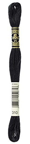Dmc 6-Strand Embroidery Cotton 8.7yd-Black by DMC