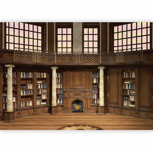 Fotomurales B&D XXL - 350x256 cm XXL Papel pintado tejido no tejido Decoración de Pared decorativos Murales moderna de Diseno Fotográfico Biblioteca n-B-0004-a-a