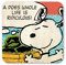 Logoshirt® Peanuts | Snoopy I A Dog's Life I Untersetzer | Kork | 10x10cm | langlebiger Druck | Lizenziertes Originaldesign