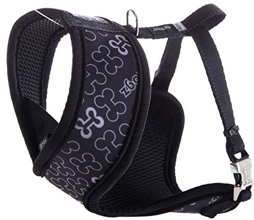 Rogz Lapz Trendy Wrapz Hundegeschirr, Größe S, Schwarz