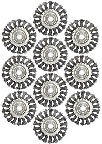 10 Flat Twist Knot Wire Wheel Brush 100mm M14 x 2 Deburring Angle Grinder AT931