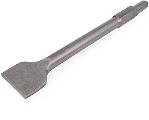 XtremepowerUS Hex Shank Replacement Chisel (Scrapping Chisel) Bit 1-1/8 Chisel Hex for Electric Demolition Jack Hammer,Silver