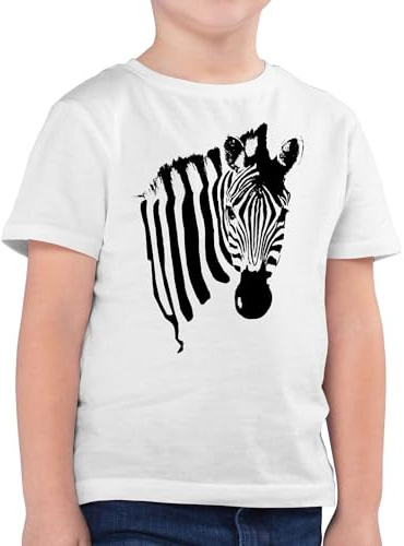 Shirtracer - Kinder T-Shirt Jungen - Geschenk Zebra I Zebramuster I Zebrastreifen I Zebra-Kostüm Safari I Afrika Tiermotiv