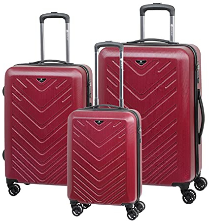 CHECK.IN Trolley-Set Mailand, 3-TLG., rot