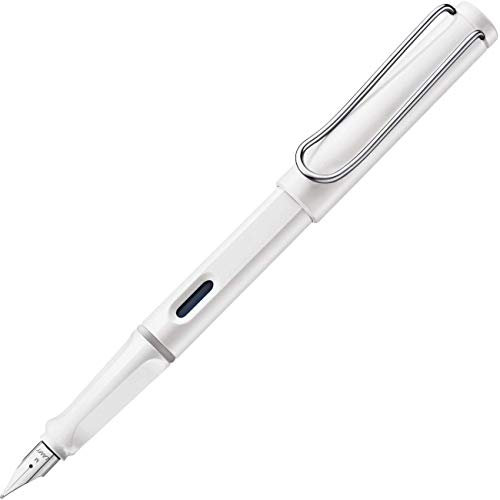 Lamy Safari White Fountain Pen w/Blue Ink - Fine Nib