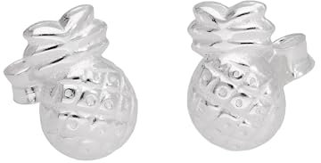 Ananas-Ohrstecker aus Sterlingsilber