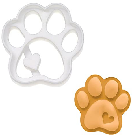BAKERLOGY Cute Paw Cookie Cutter - Small - Detailed Biscuit Cutter Design for Baking and Crafts, Ideal on Fondant, Dough, Clay