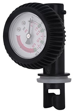 Keenso Kajak Manometer, Schlauchboot 55mm 0-0,35 Bar / 0-5,08 PSI Barometer Gummiboot Ventiladapter Rudern