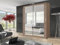 Modern Double Full Mirror sliding door wardrobe with 2 LED Light Width 100cm/120cm/150cm/180cm/203cm/250cm(100cm, Oak/Sonoma)