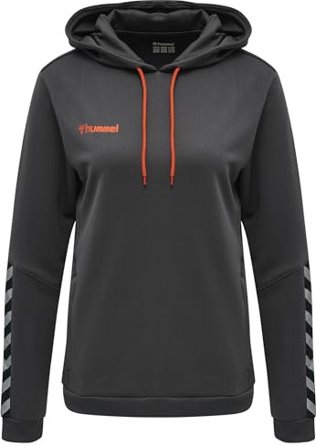 hummel Damen Hoodie Hmlauthentic Poly Hoodie Woman, Asphalt, S, 204932-1525-S