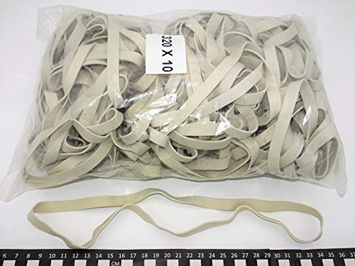 Progom – Elásticos – 320 (Ø203) mm x 10 mm – Blanco – Bolsa de 1 kg