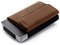 Jaimie Jacobs Minimalist Wallet Nano Boy Pocket Mini Geldbörse aus Textil mit Zugband schmaler Kartenhalter für Herren und Damen (Vegan Braun)