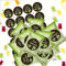 Logbuch-Verlag 24 Silvester Give-Away Viel Glück Geschenke Gummibärchen Glücksbringer 2025 Neujahr grün schwarz