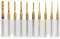 Bestgle 10 Pcs Fresa de Carburo Molino de Extremo Fresa Titanio Recubierto Brocas Conjunto Micro Rotary CNC Fresas de Corte Bits de Grabado Talla Taladro Herramientas 0.8-3.175 mm